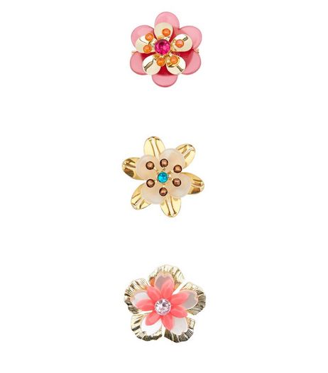 3 Pack Pink Floral Brooches | New Look