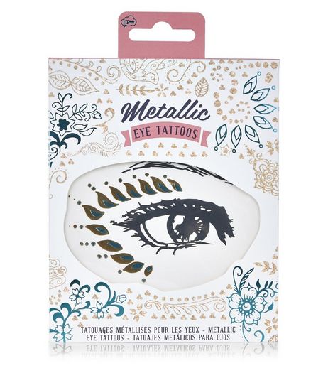 Bronze Metallic Eye Tattoos | New Look