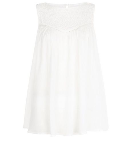 Apricot Cream Crochet High Neck Top | New Look