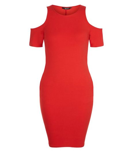 Teens Orange Cold Shoulder Dress | New Look
