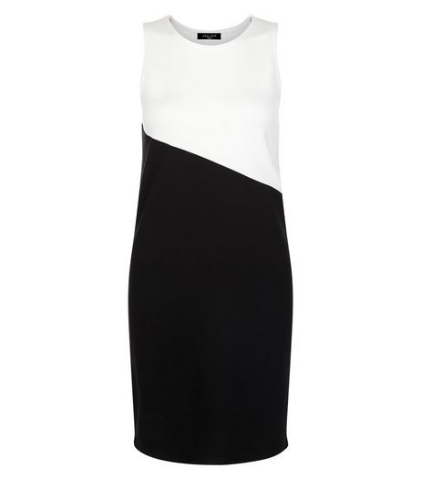 Tall Black Colour Block Bodycon Dress | New Look