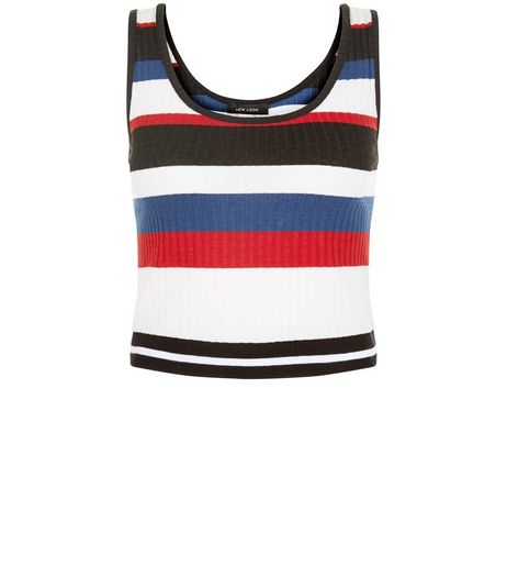 Multicoloured Fine Knit Cropped Vest | New Look