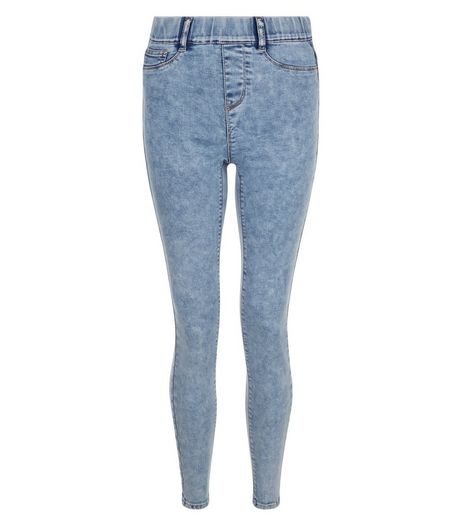 Pale Blue Acid Wash Jeggings | New Look