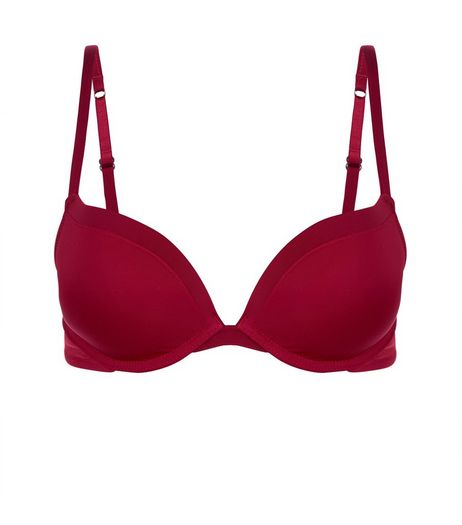Dark Red Push Up Bra | New Look