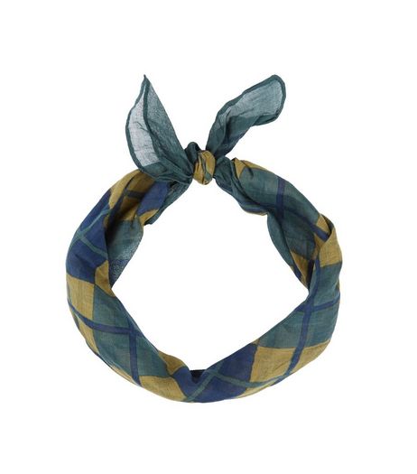 Green Check Bandana | New Look