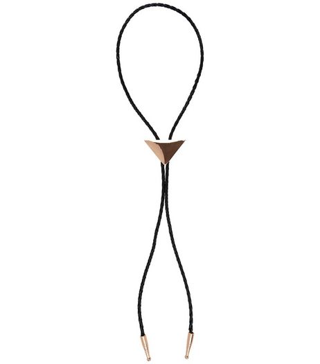 Black Triangle Western Rope Necklace | New Look