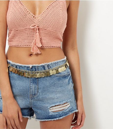 Gold Coin Chain Belt | New Look