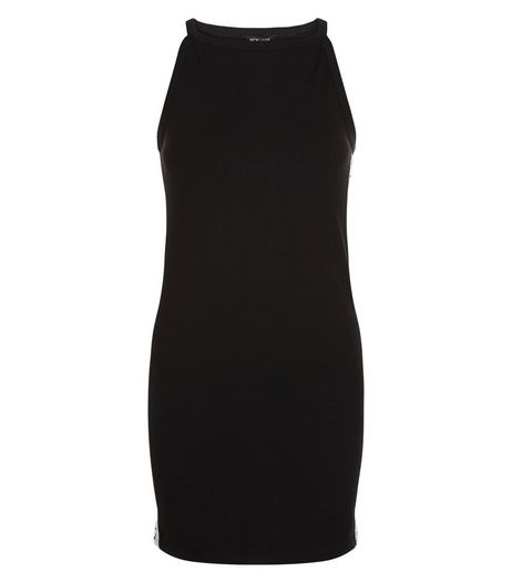 Teens Black Streetwear Print Side Panel Dress | New Look