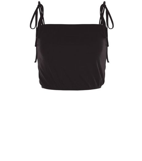 Black Tie Strap Cami | New Look