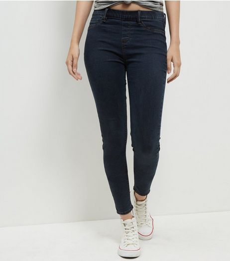 Blue Black Jeggings | New Look