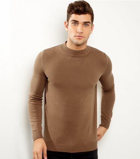 Stone Cotton Turtle Neck Jumper | New Look