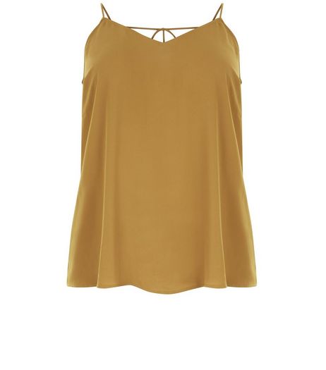 Curves Olive Green Cami Top | New Look