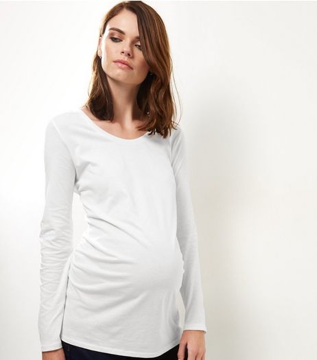 Maternity Cream Long Sleeve Top | New Look