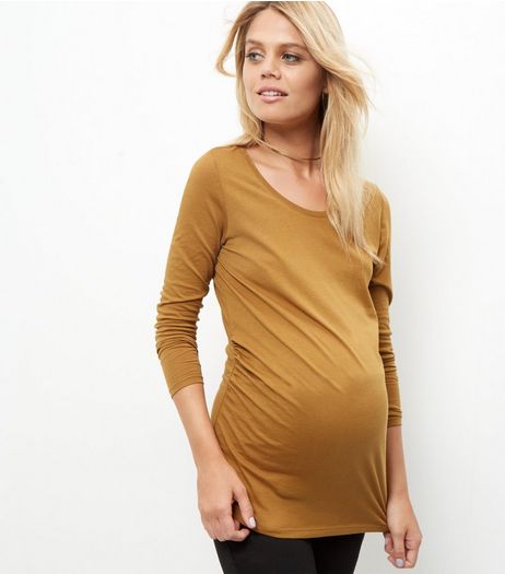 Maternity Olive Green Long Sleeve Top | New Look