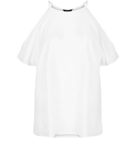 Cream Woven Cold Shoulder Top | New Look
