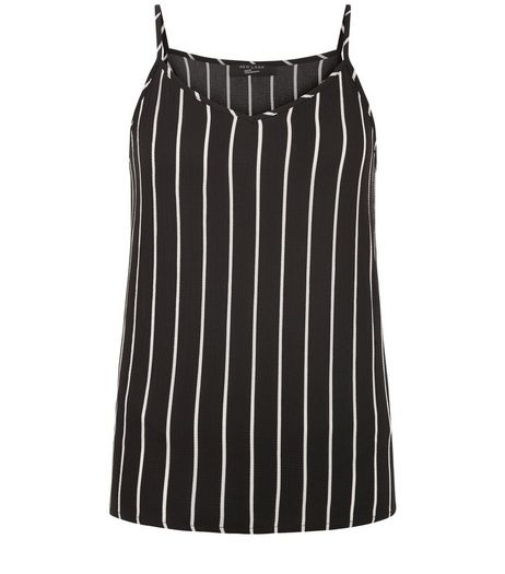 Teens Black Stripe Crepe Cami | New Look