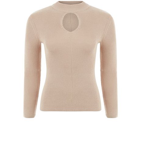 Petite Camel Keyhole Jumper | New Look