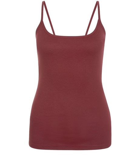 Burgundy Scoop Neck Cami | New Look