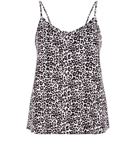 White Animal Print Cami | New Look