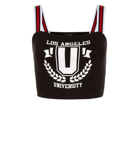 Black Los Angeles Tape Strap Cami | New Look