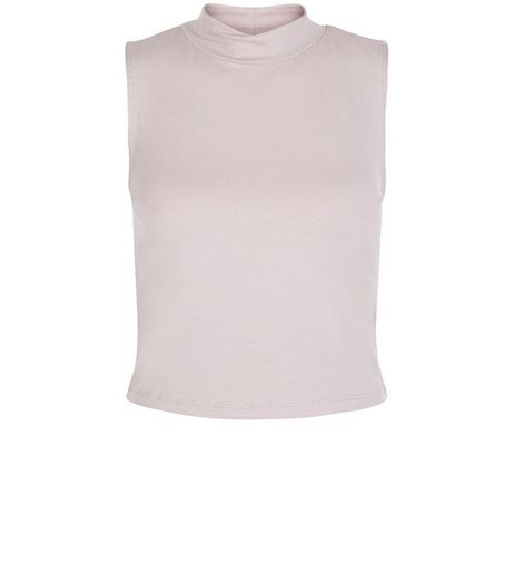 Teens Mid Pink Turtle Neck Sleeveless Top | New Look