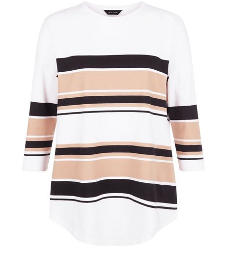 Camel Stripe Oversized Top | New Look
