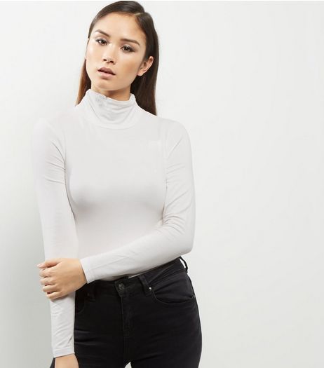 Cream Turtle Neck Long Sleeve Top | New Look