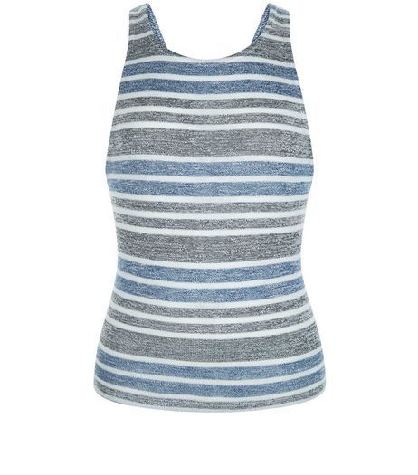 Teens Blue Stripe Vest | New Look