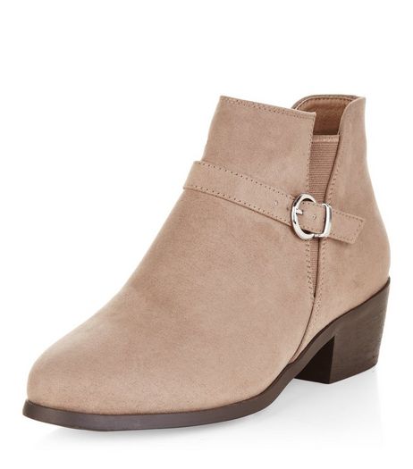 Teens Light Brown Buckle Western Ankle Boots | New Look