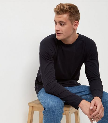 Navy Raglan Long Sleeve Top | New Look