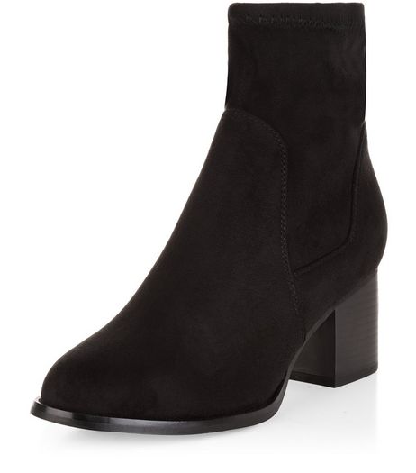 Teens Black Block Heel Ankle Boots | New Look