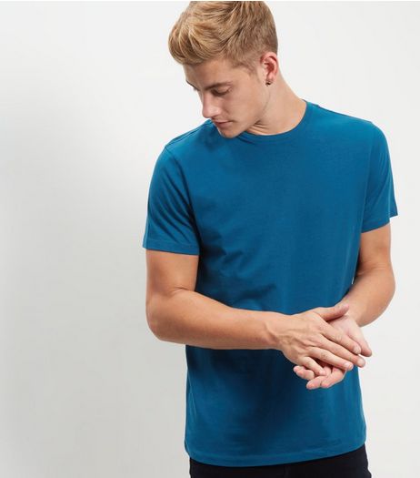 Blue Crew Neck T-shirt | New Look