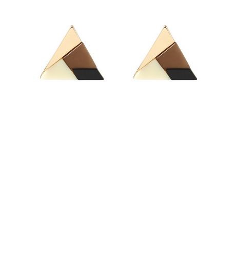 Gold Triangle Stud Earrings | New Look