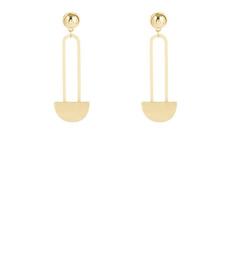 Gold Abstract Drop Earrings | New Look