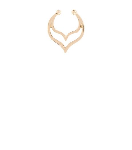 Gold Cut Out Septum Ring | New Look