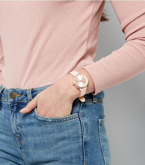 Mink Leather- Look Strap Watch | New Look