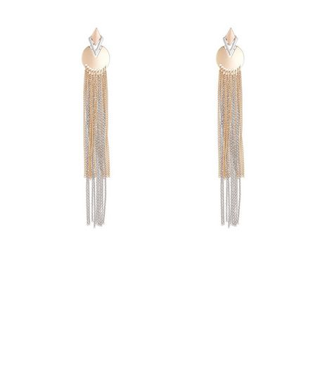 Silver and Gold Tassel Earrings | New Look