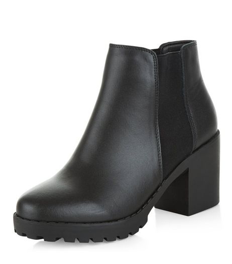 Black Leather Chelsea Boots | New Look