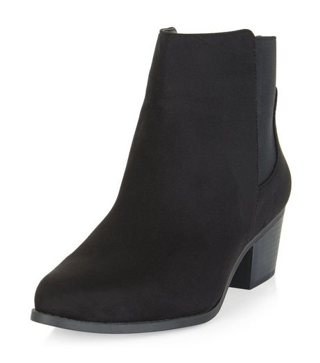 Black Block Heel Chelsea Boots | New Look