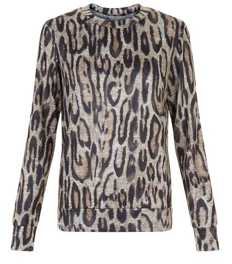 Cameo Rose Black Leopard Print Long Sleeve Top | New Look