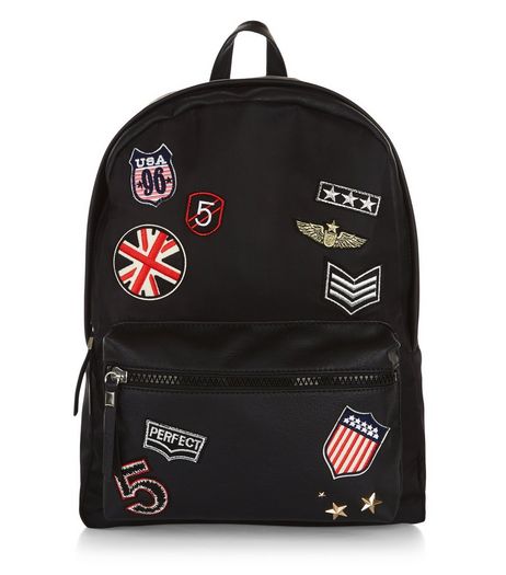 Black Badge Backpack | New Look