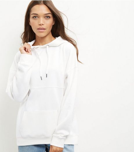 Cream Seam Trim Oversized Hoodie | New Look