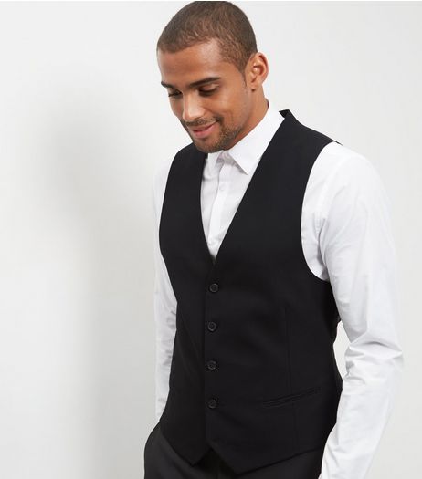 Black Suit Waistcoat | New Look