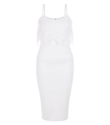 AX Paris Cream Crochet Strappy Midi Dress | New Look