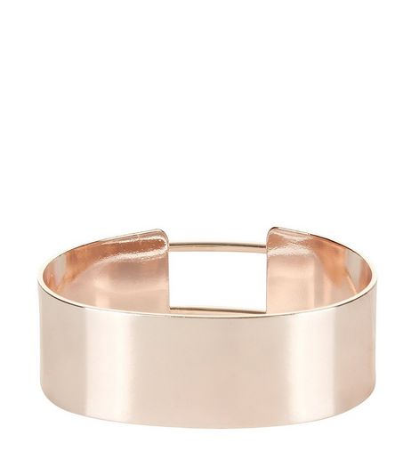 Rose Gold Bar Cuff | New Look