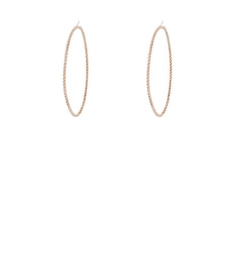 Gold Twist Hoop Earrings | New Look