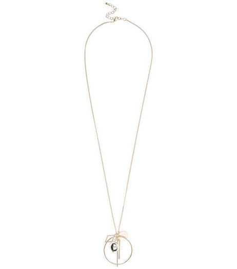 Gold Cut Out Disc Pendant Necklace | New Look