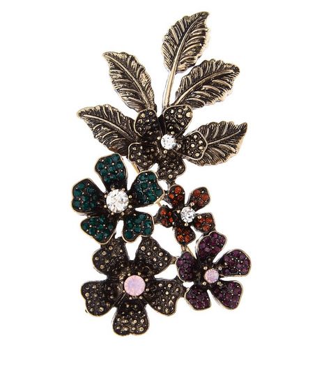 Brown Flower Brooch | New Look