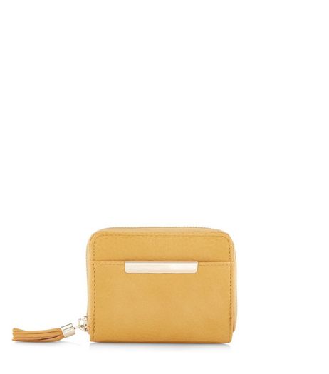 Yellow Metal Tassel Trim Purse | New Look