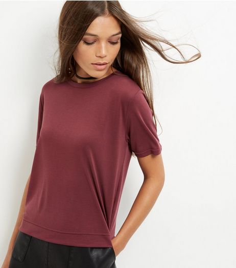 Burgundy T-Shirt | New Look